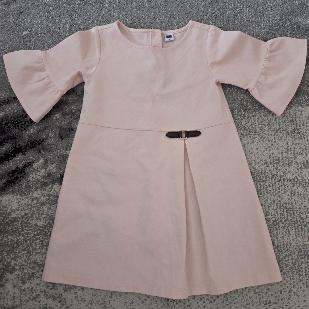 Janie and Jack Light Pink Dress with Flared Sleeves